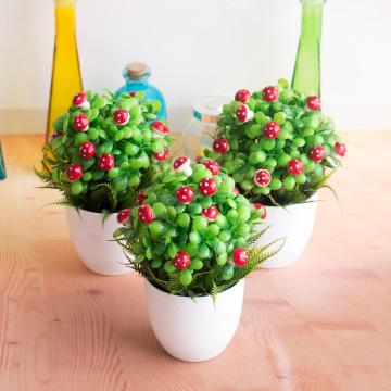 Simulation Potted Plants Fake Plant Simulation Plant Artificial Potted Realistic Plastic Artificial Bonsai Ornament for Home