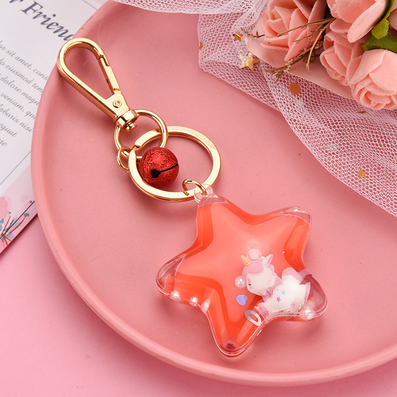 Custom Star Liquid Keychain