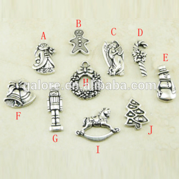 high quality cheap autique silver christmas floating charms wholesale