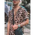 Custom Men's Handsome Leopard Print Shirt