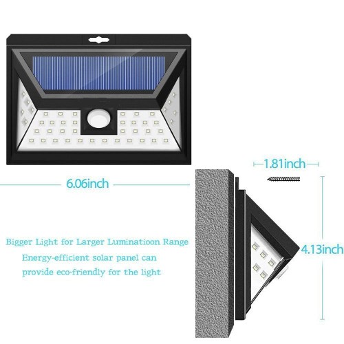 44 LED Solar Security light With 5 LEDs Both Side, 120 Degree Wide Angle Motion , Outdoor Waterproof led down light