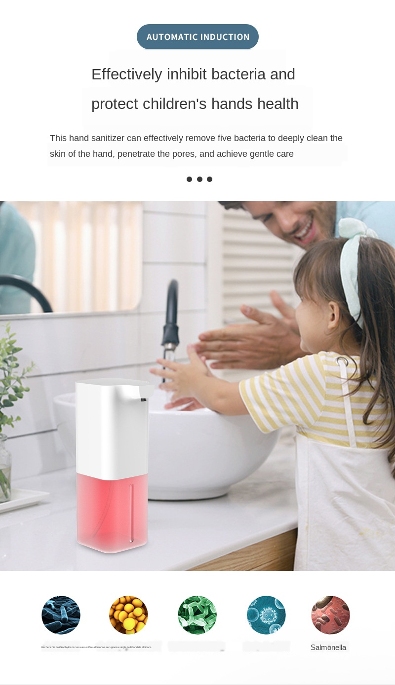 Abs Auto Touchless Hand Foam Spray Liquid Automatic Sanitizer Soap Dispenser