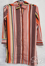 100% Polyester Printed Blouse For Ladies