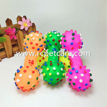 Dog Toys Colorful Dotted Dumbbell Shaped Dog Toys