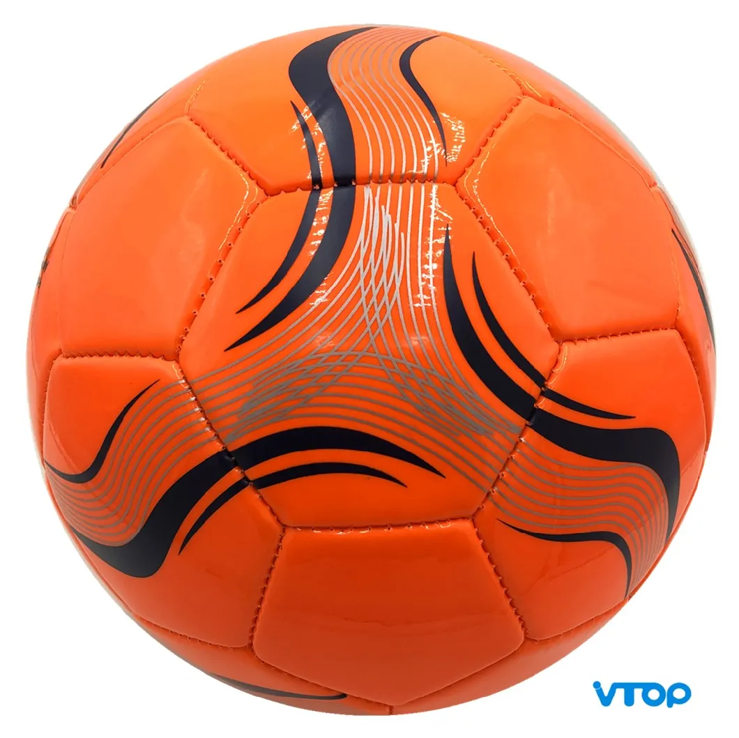 Orange Color Machine Stitched Football High Quality