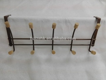 Door Hanging Clothes Rack Over The Door Hook Organizer Rack with Wood Bead