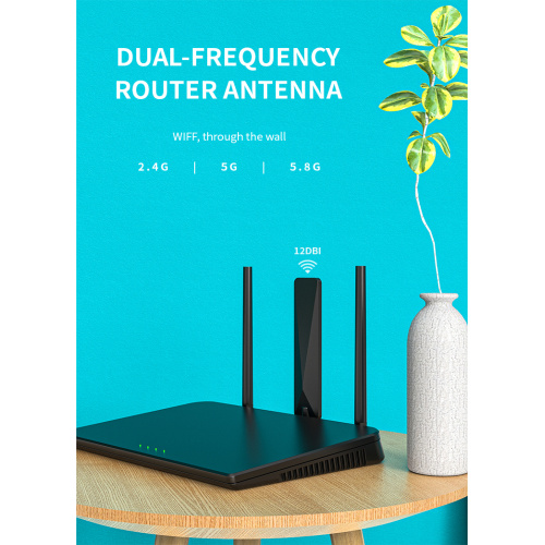 Ăng-ten băng tần kép (2,4 / 5/6 GHz) ăng-ten với RPSMA