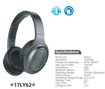 Popular Bluetooth stereo over-ear headphone for tablet,PC