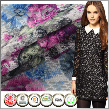 Professional design ROHS certified Lace Textile design print fabric