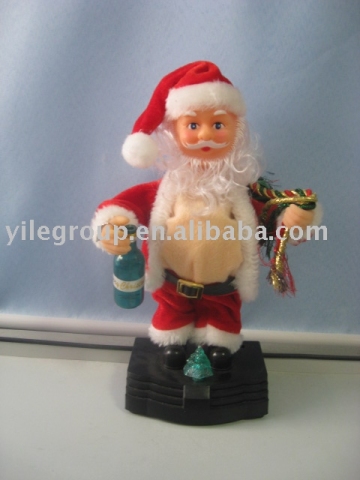 santa taking Bottle and gift/santa claus/electrical santa