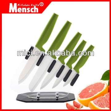 6 pcs top quality ceramic food cutting tool set with holder