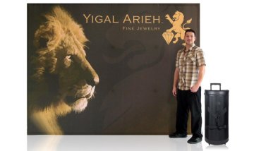 fabric advertisting pop up