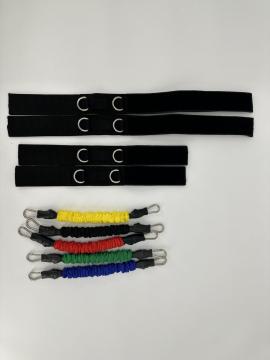 Indoor exercise resistance band set