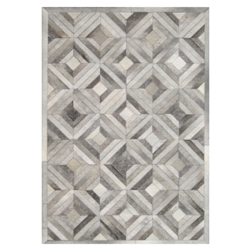 Luxury Grey patchwork real cowhide rugs