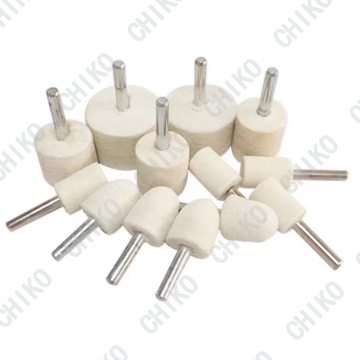 Wool Grinding Head with 6mm Shank, Mirror Polished, Felt Wheel for Polishing and Grinding