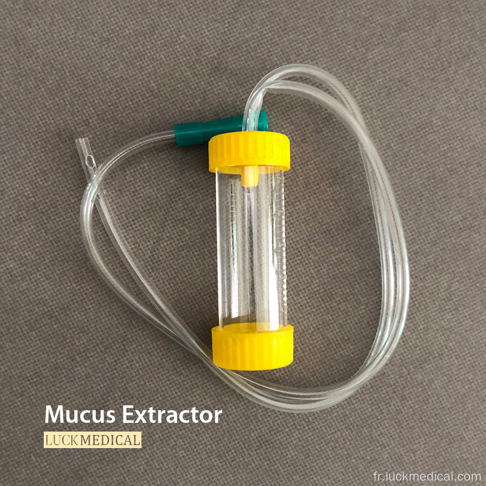 Extracteur de mucus en plastique jetable avec filtre