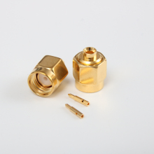 SMA Male Connector for Semi-Rigid and Semi-Flexible RG405 Cable - BRASS SUS304
