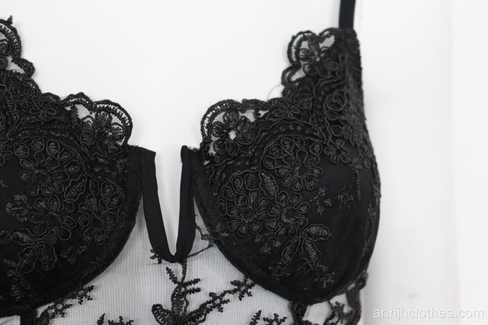 الدانتيل شبكة مطرزة قفص Bralette