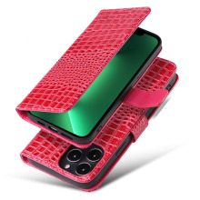Alligator Pattern Leather Magnetic Wallet Case for Various iPhone Models