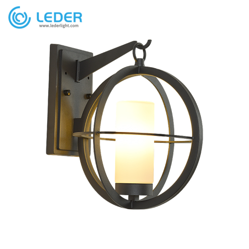 LEDER कालो बगैचा सजावटी Sconces