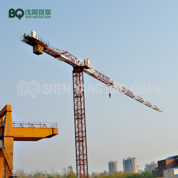 Flat top tower crane 75m jib 18t load