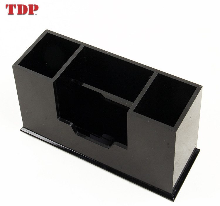 The factory wholesale Design 4 Compartments Acrylic Office stationery storage box For Decoration