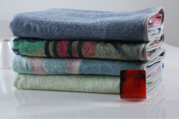 Reactive silk screen print beach towels