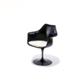 Eero Saarinen Fibra de vidrio White Tulip Armrest Chair