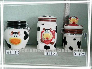 handpaint ceramic tea sugar coffee canisters