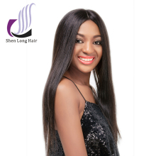 Factory price wholesale yaki human hair ponytail , natural curly hair extensions ,unprocessed natural coarse yaki hair extension