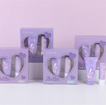 Strawberry Bunny Moisturizing Set - Lip Balm and Hand Cream Gift