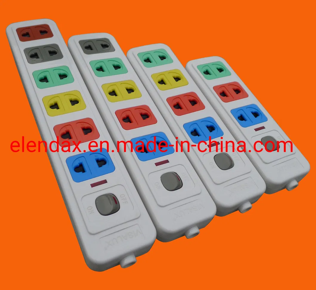 Универсальная 2-контактная 6-контактная удлинительная розетка (E1006S)