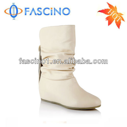 Winter White Leather Boots