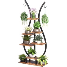 Indoor Tall Plant Shelf: Metal Tiered Hanging Shelf for Lant Stand