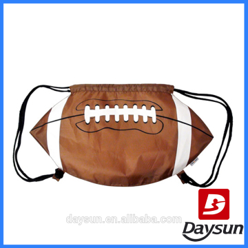 Football drawstring bag drawstring pouch bag with printing