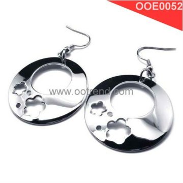 Bling elegant stainless steel women drop earrings