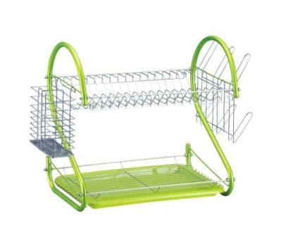 2 tier dish rack with cup holder