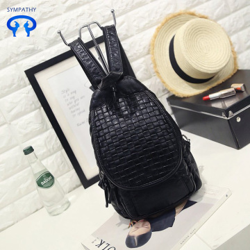 Washed leather one-shoulder backpack retro leisure