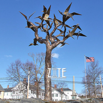 Large outdoor decoration bronze peace tree sculpture