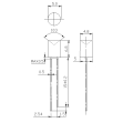 Lens Glas LED Ceugrwm Glas Flat Top 5mm