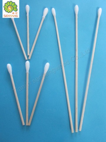 sterile 6" medical cotton tip wooden applicator sticks