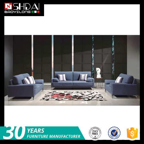 2016 modern home furniture design fabric sectional sofa set with metal feet G183-RE