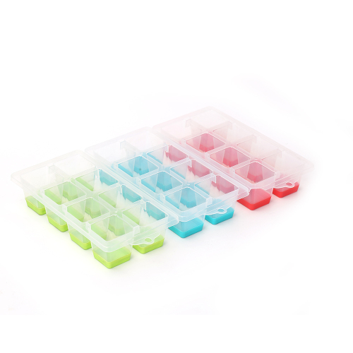 TPR Pelepasan Mudah &amp; Fleksibel 8 Square Ice Cube Tray