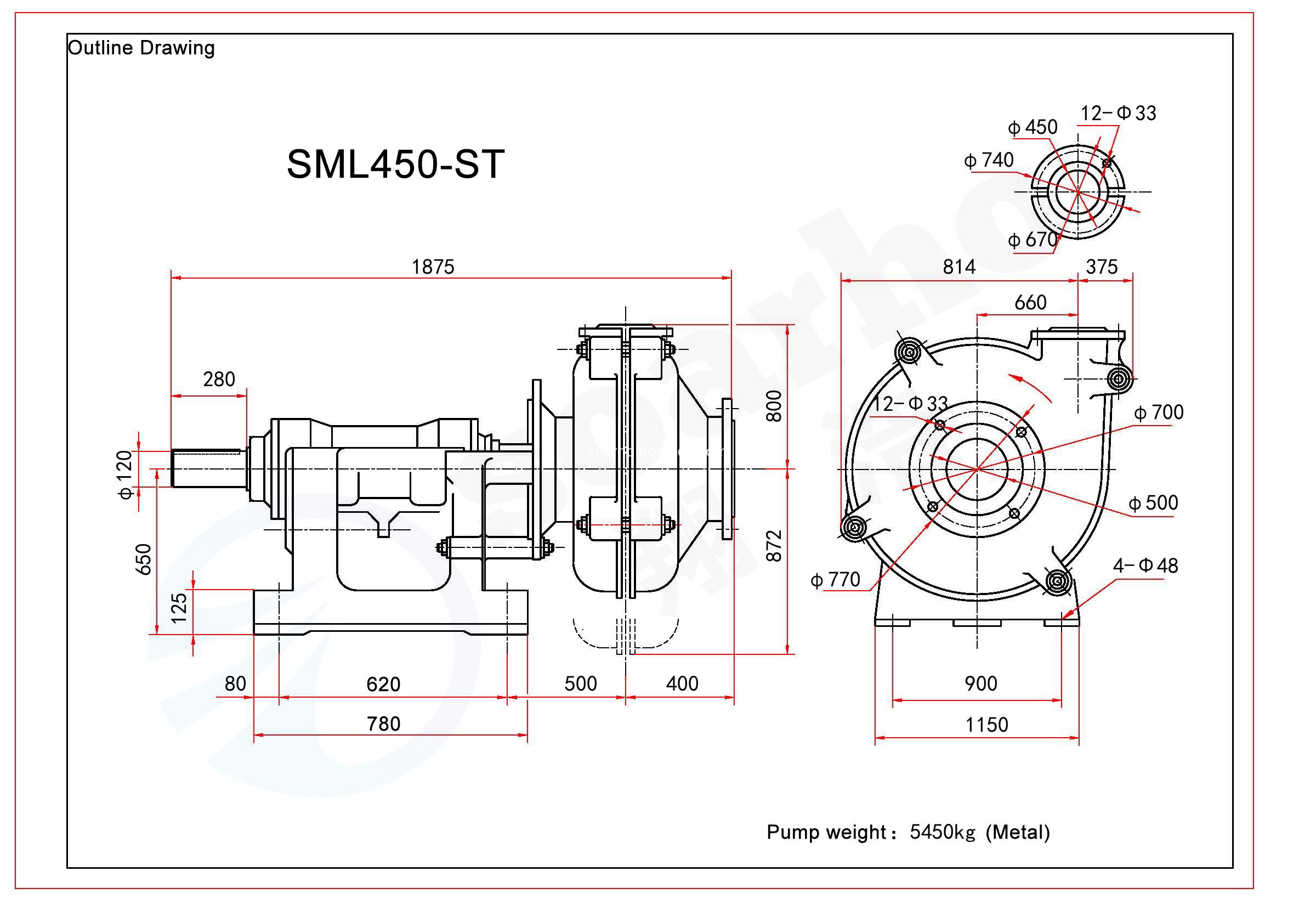 SML450-ST outline drawing
