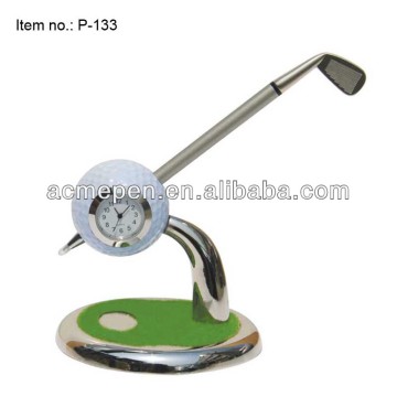 Mini golf style ball pen with Mini Golf Pen Holder