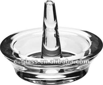 round clear glass ring holders