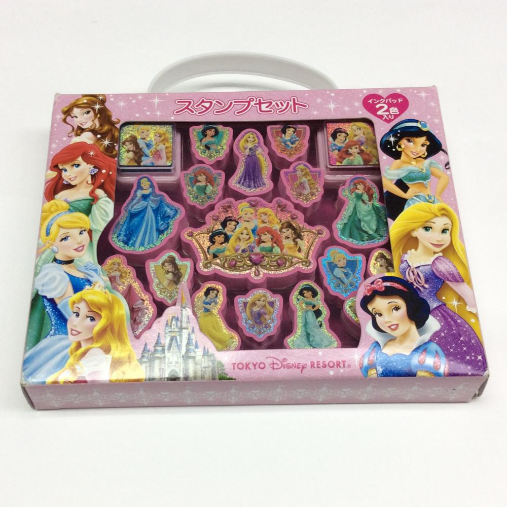 jeu de tampons portables en plastique princesse Disney