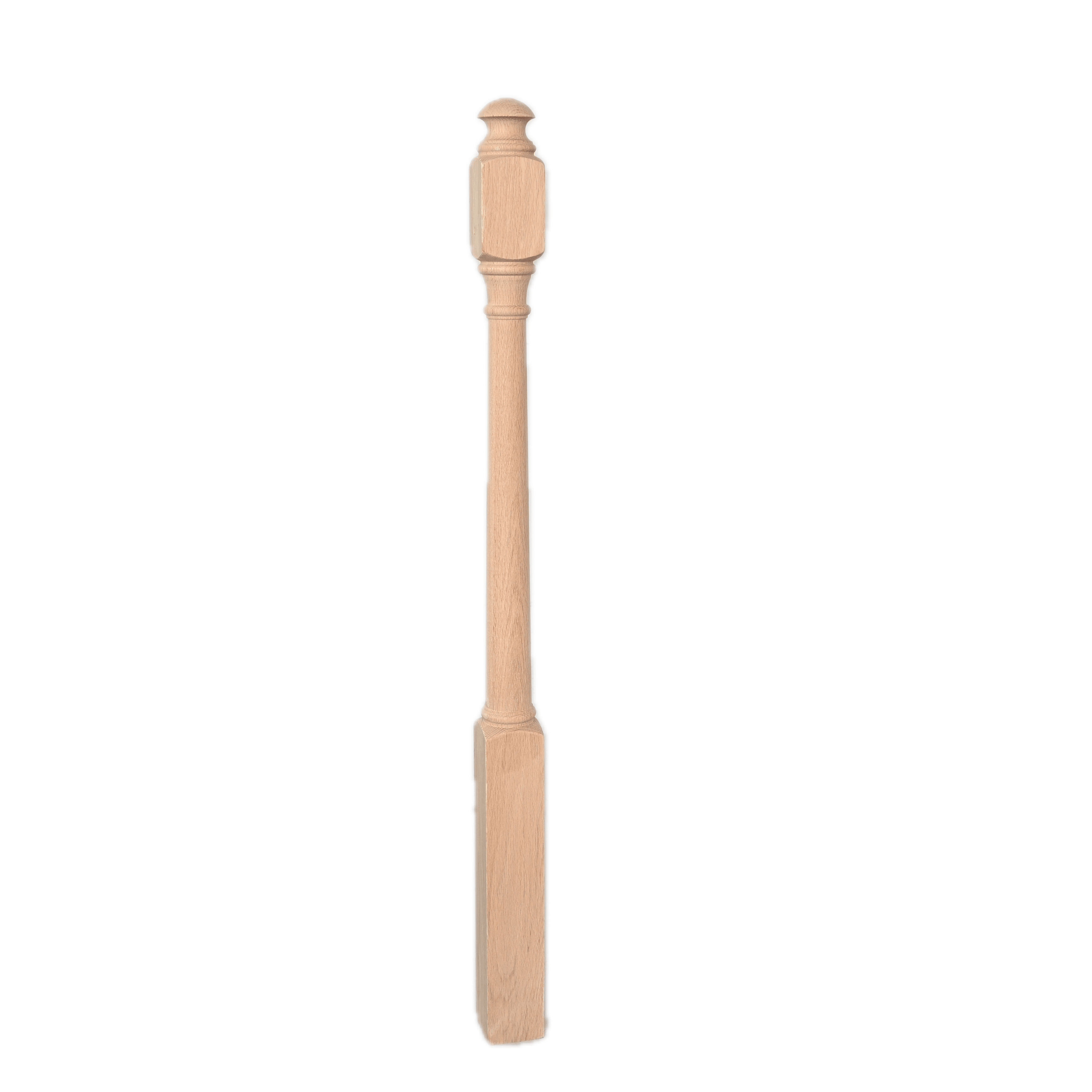Lignomaster Classic Newel Post - Perincian Ukiran Oak Merah