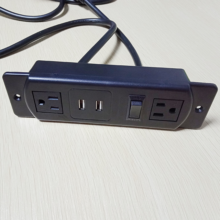 Enchufe de mesa empotrado de EE. UU. US Recessed Tabletop Socket
