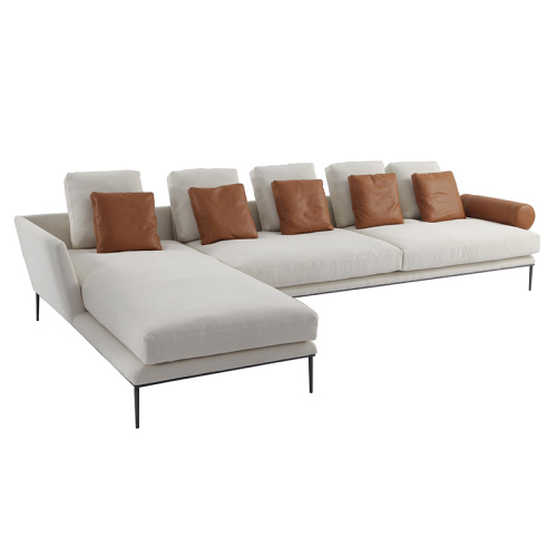 Modern Fabric Living Room Sectional Sofa